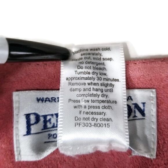 Pendleton Women's Petite Size Small Pink 5-button Leather Jacket - Picture 9 of 10